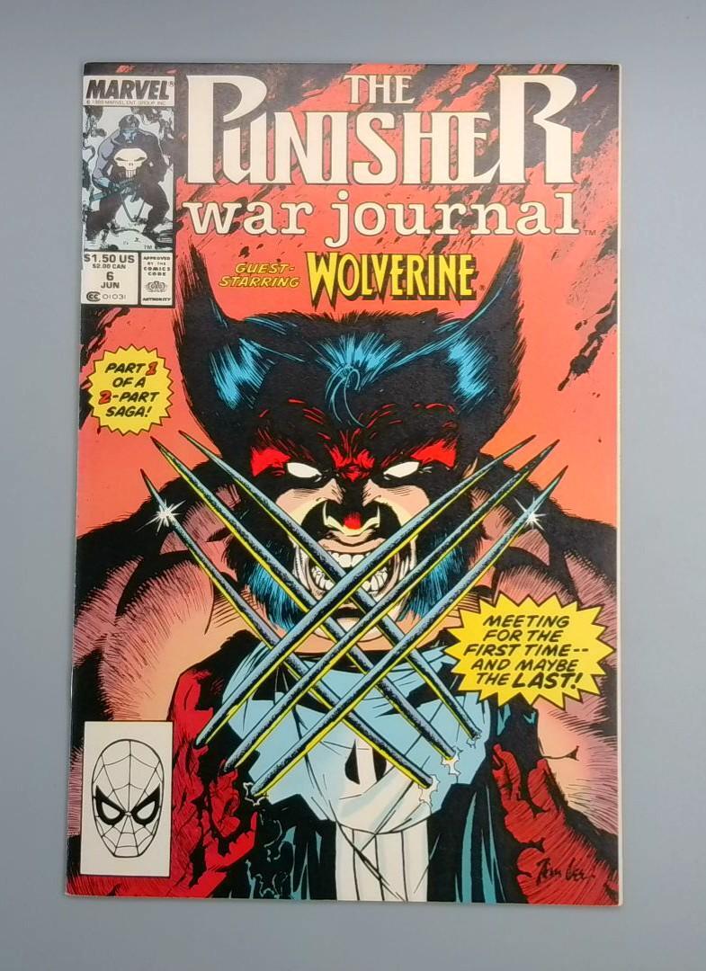 Punisher War Journal #6, VF/NM Wolverine Marvel, 1989