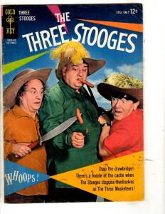 Lot Of 4 The Three Stooges Gold Key Comic Books # 11 19 In Orbit World Daze JL30