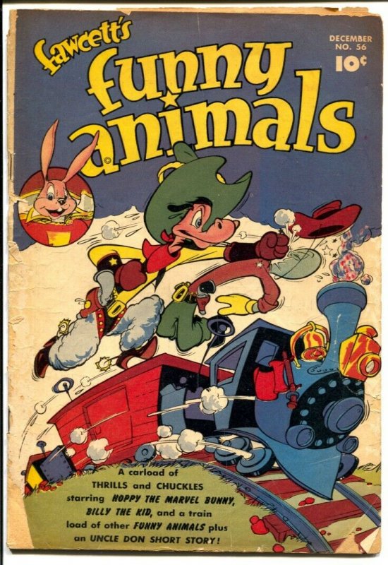 Fawcett's Funny Animals #56 1947-Hoppy The  Marvel Bunny-superhero animals-G