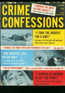 CRIME CONFESSIONS JUNE 1956-TRUE CRIME-VG COND-DIRTY PICTURES RACKET G/VG