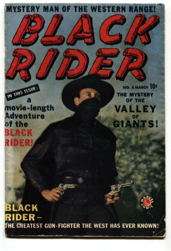 BLACK RIDER #8 --1950 1st issue- STAN LEE photo cover--RARE