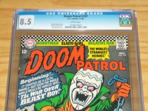 Doom Patrol #107 CGC 8.5 silver age dc - beast boy - 1st appearance dr. death