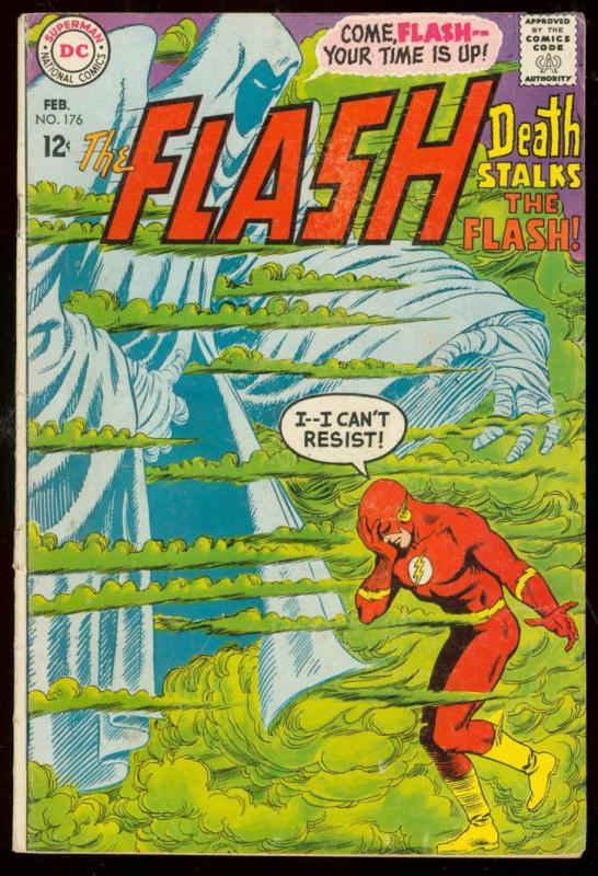 THE FLASH #176 1968-DC COMICS-WILD COVER--DEATH ISSUE G/VG