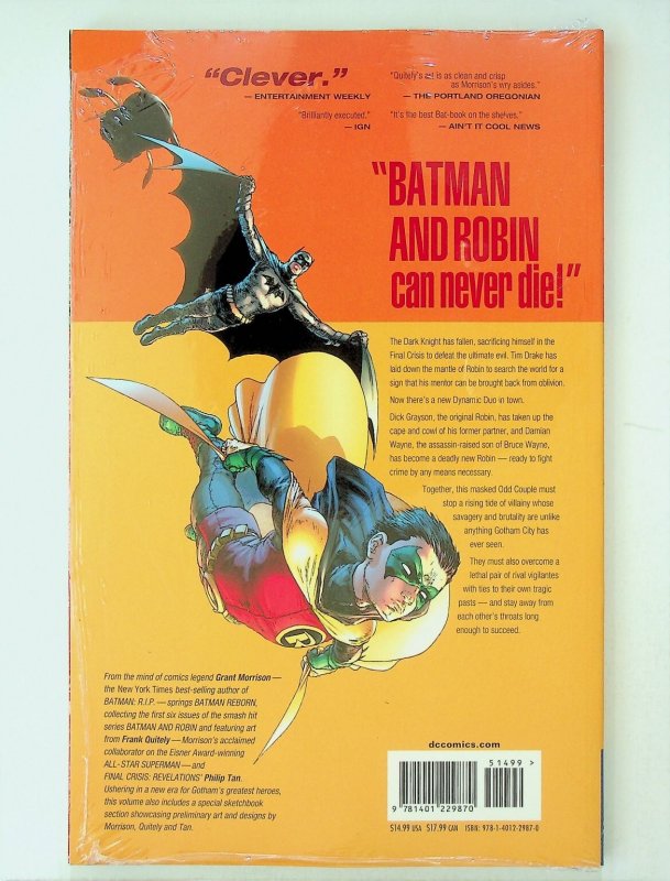 Batman & Robin Batman Reborn Trade Paperback DC Comics Grant Morrison