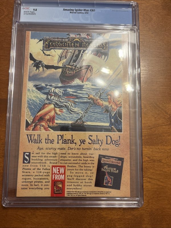 Amazing Spider-Man (1992) # 361 (CGC 9.8 WP) Newsstand Edition