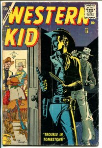 Western Kid #15 1956-Marvel-Joe Maneely cover-John Romita story art-VG-