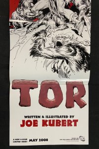 TOR PROMOTIONAL FOLDED COMIC STORE POSTER JOE KUBERT ART 34 x 11