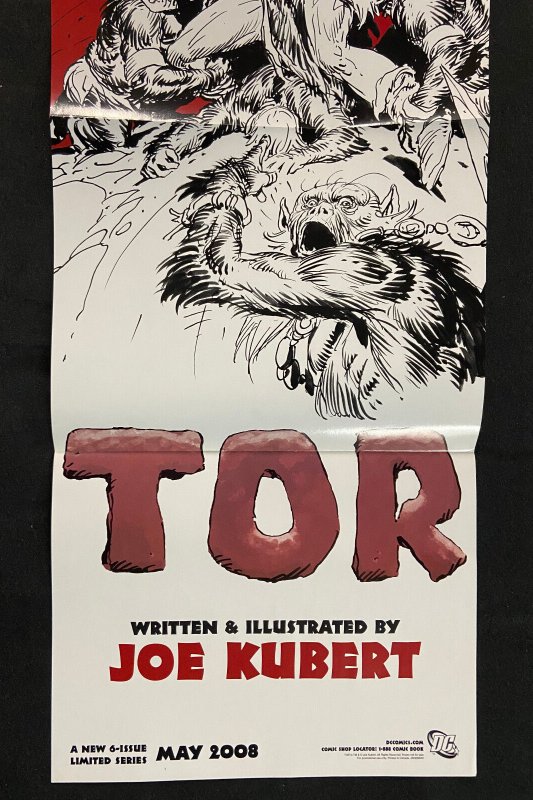 TOR PROMOTIONAL FOLDED COMIC STORE POSTER JOE KUBERT ART 34 x 11