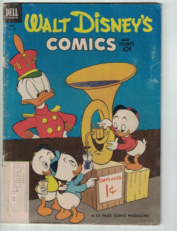 Walt Disney's Comics and Stories #154 subscription variant - donald duck - Dell