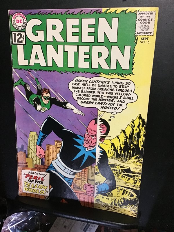 Green Lantern #15 (1962) Early Sinestro cover key! FN/VF Wytheville CERT!