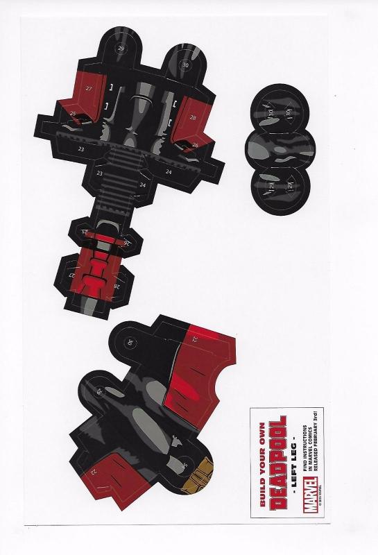Build Your Own Deadpool Paperdoll Complete Set of 6 plus Preview Comic - New