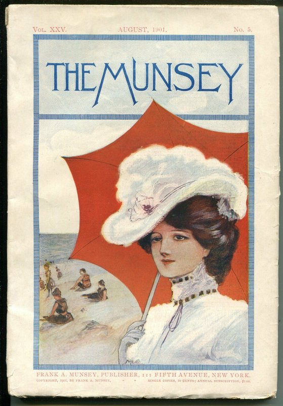 Munsey 8/1901-early pulp title-over 100 years old-rare-VG