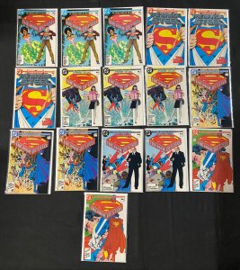 SUPERMAN THE MAN OF STEEL MINI SERIES  #1-5 (BYRNE) 16 COMIC LOT MOST VF (DUPES)
