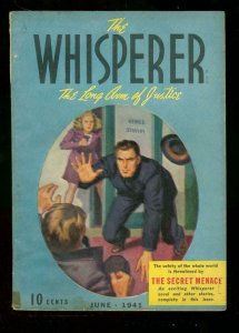 WHISPERER PULP JUNE '41 SECRET MENACE STREET & SMITH #5 VG