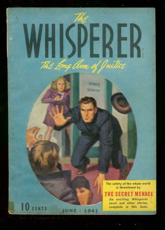 WHISPERER PULP JUNE '41 SECRET MENACE STREET & SMITH #5 VG