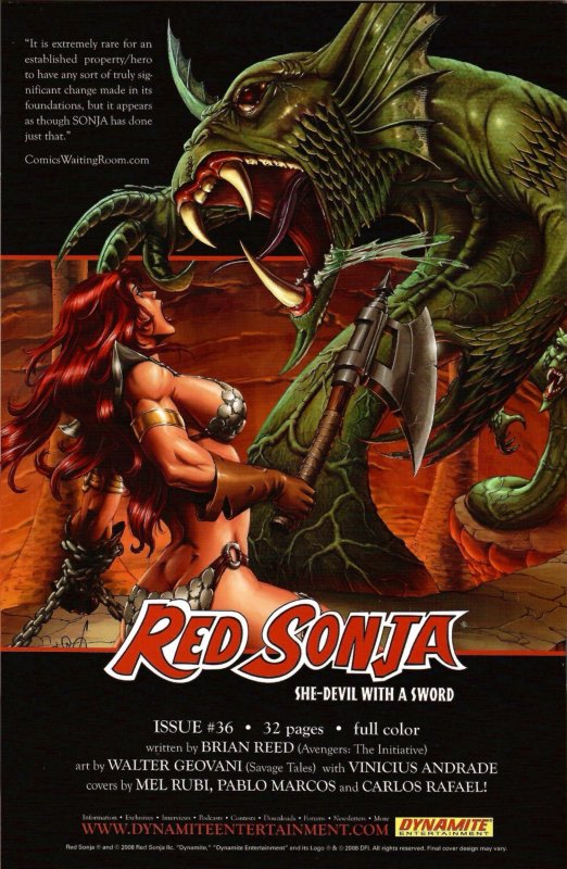 Red Sonja #35 Cover A (2007) New