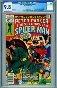 SPECTACULAR SPIDER-MAN #13 CGC 9.8-1st RAZORBACK-Marvel comic book 3804842006 