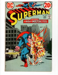 Superman #263 Neal Adams Cover THE MAN OF MOLTEN STEEL!