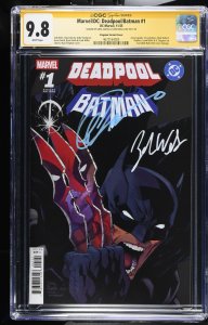 DEADPOOL BATMAN #1 STEGMAN VAR GREG CAPULLO/ZEB WELLS 2x SIGNED CGC SS 9.8 NM