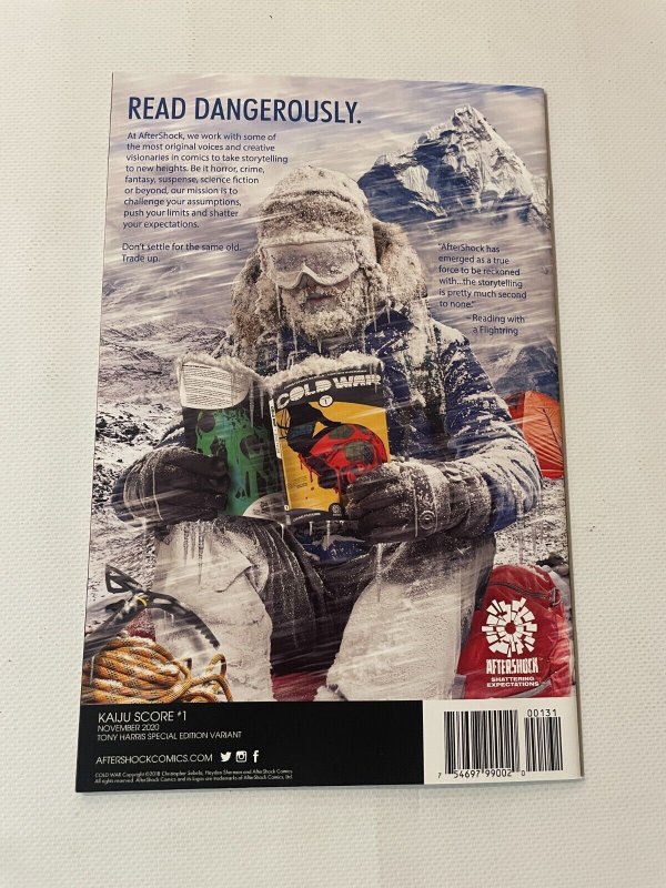 Kaiju Score # 1 NM Variant Cover Aftershock Comic Book SIGNED Tony HARRIS 3 J262