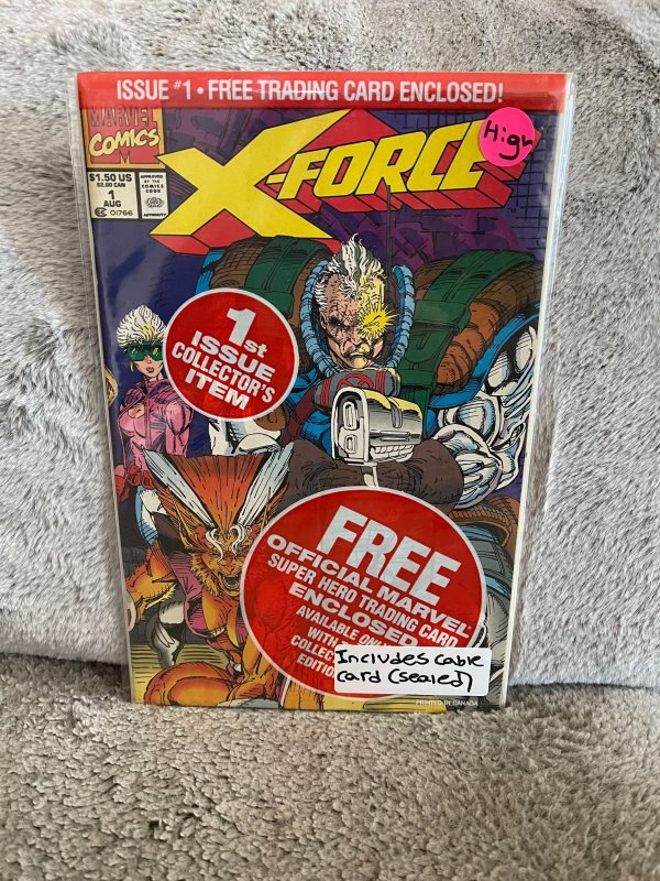 X-Force #1 Polybagged w/ Cable Card (1991)