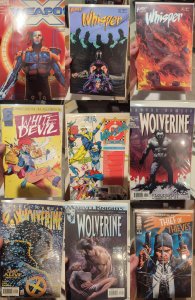 Lot of 9 Comics (See Description) Wolverine, Whisper, Weapon X, White Devil