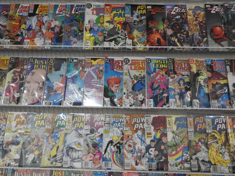 Huge Lot 170+ Comics W/ Justice League, Power Pack, Excalibur+ Avg VF- Condition