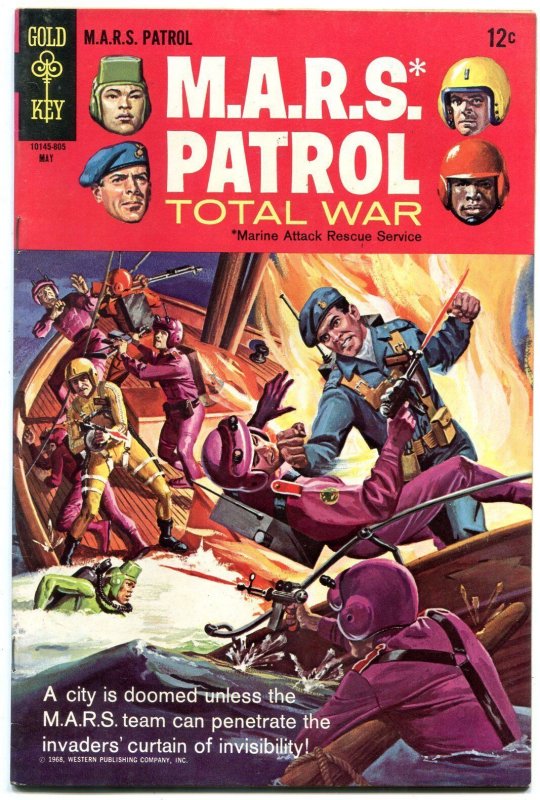 M.A.R.S. Patrol Total War #5 1968 BATTLE COVER 1968 GOLD KEY FN/VF