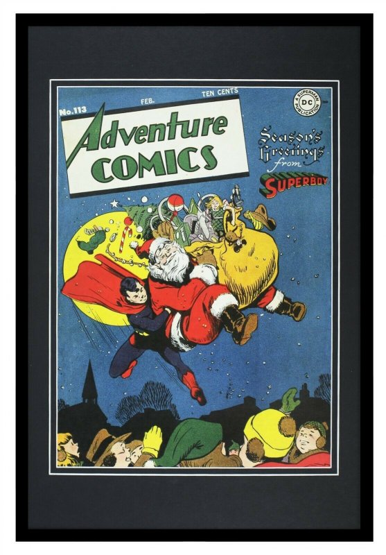 Adventure Comics #113 Superman Santa Framed 12x18 Official Repro Cover Display 