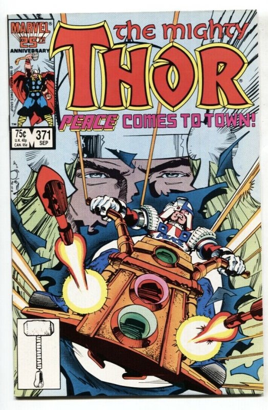 THOR #371 comic book-1st appearance of Justice Peace NM-