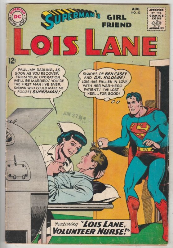 Lois Lane, Superman's Girlfriend  #43 (Aug-63) FN Mid-Grade Superman, Lois Lane