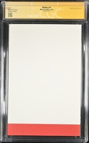 Elektra (2014)  # 1 (CGC 9.8 SS) Signed Sketch Tim Vigil * Marvel comics