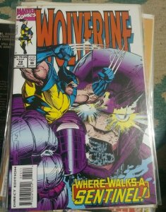 WOLVERINE # 72 1993 Marvel  JUBILEE SENTINELS REAVERS  MUTANTS XMEN