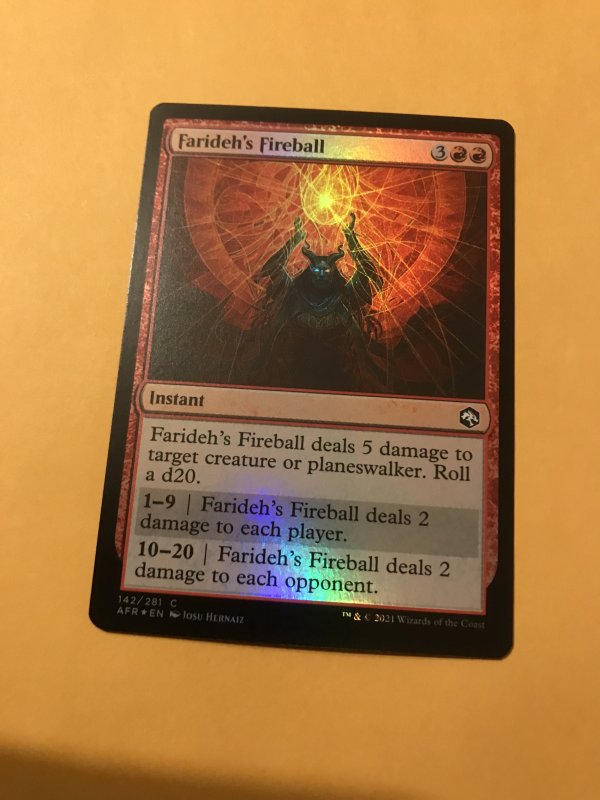 FARIDEH’S FIREBALL foil : Magic the Gathering / Adventures in Forgotten Realms