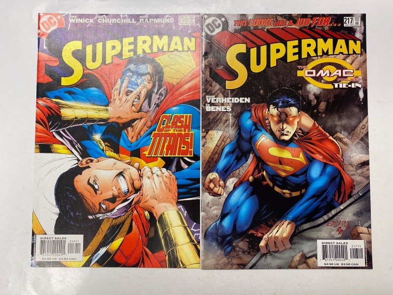 4 DC comic book Superman #216 217 Outsiders #15 16 13 KM10