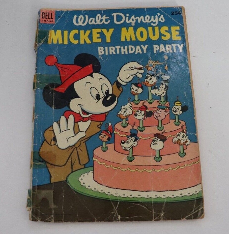 Dell Walt Disneys Mickey Mouse Birthday Party 1 1953 Comic Books