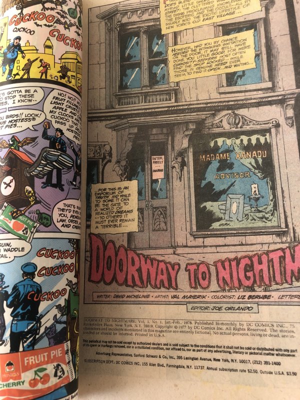 Doorway to nightmare 1,VG, Kaluta cult cover!