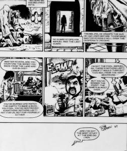 RICHARD CORBEN original art, SLASH & BURN pgs 22-23, FIRE SALE, Signed, 2 pages