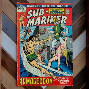 Sub-Mariner #51 VG+ (Marvel 1972) Featuring Namora, Byrrah & The Badoon