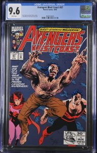 Avengers West Coast #87 (10/92) Graded CGC 9.6