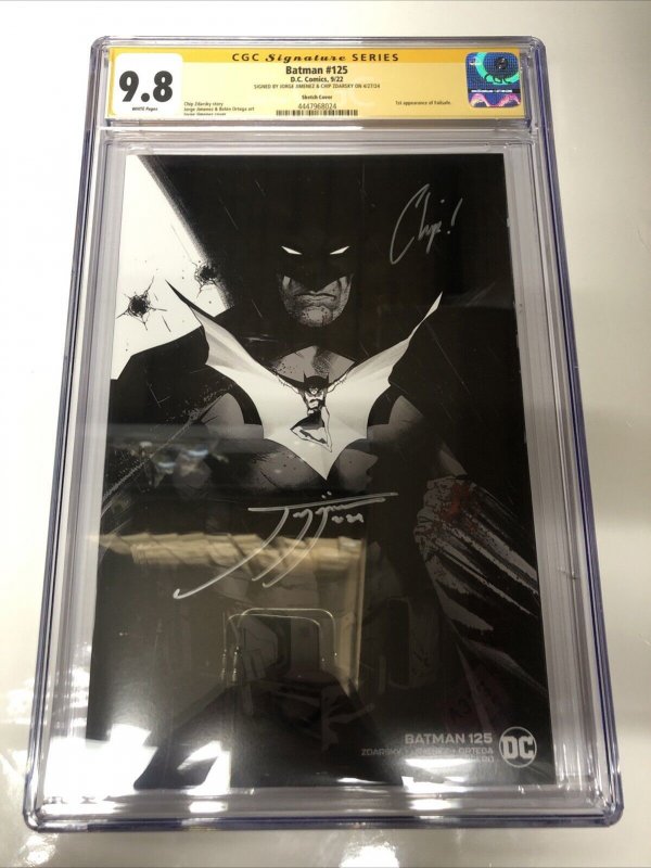 Batman (2022) # 125 (CGC 9.8) Signed Chip Zdarsky * Jorge Jimenez * Sketch Cover