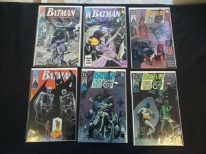 BATMAN 6PC (VF) ISSUES #450-54, & 456, DARK KNIGHT DARK CITY, WILDCARD! 1990