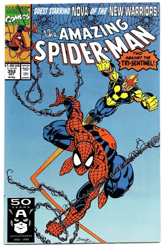 Amazing Spider-Man #352 VINTAGE 1991 Marvel Comics Nova