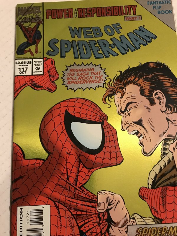 Web of Spider-Man #117 : Marvel 10/94 VF/NM; FOIL FLIP Cv. 1st Judius Traveller