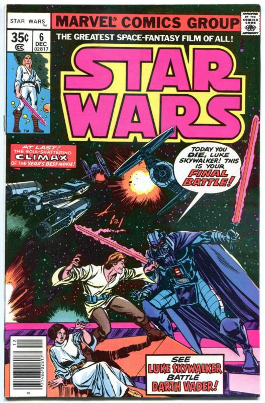 STAR WARS #6, VF, Luke Skywalker, Darth Vader, 1977, more SW in store, QXTa