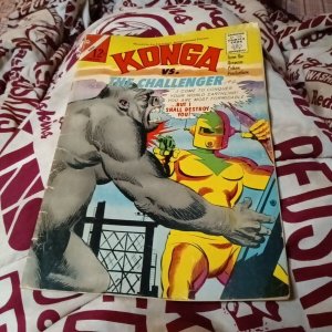 KONGA The Ape #21 Scifi Horror 1965 vs THE CHALLENGER CHARLTON SILVER AGE COMICS