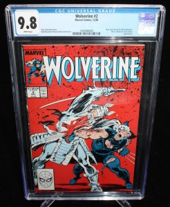 Wolverine #2 (CGC 9.8) Back cover pin-up by Bill Sienkiewicz - 1988