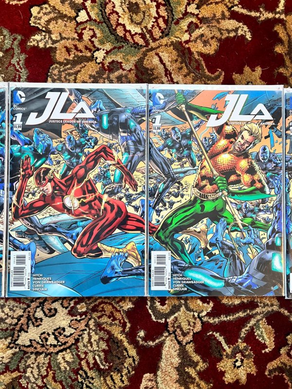 all 7 connecting covers Justice League of America #1