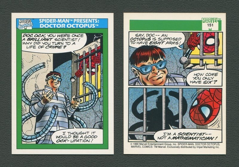 1990 Marvel Comics Card  #151 (Spiderman Presents: Dr Ock) / MINT