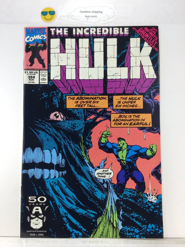 The Incredible Hulk #384 (1991) vfn Abomination